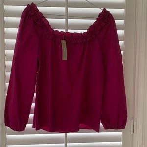 NWT J CREW ruffle top size XS